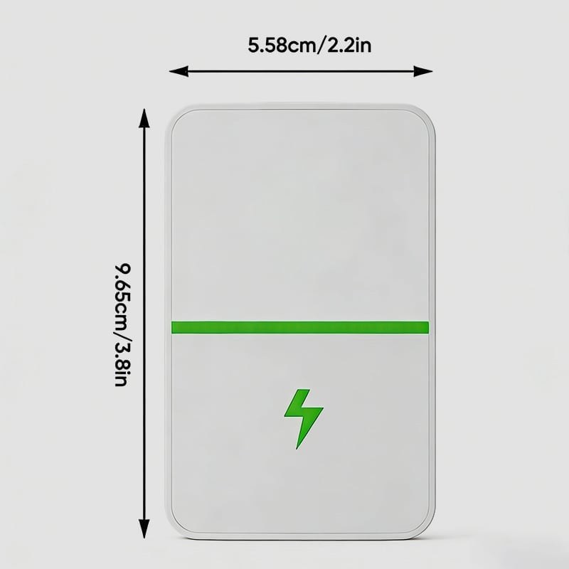 StopWatt measurements: about 5.6 centimeters wide and 9.7 centimeters tall
